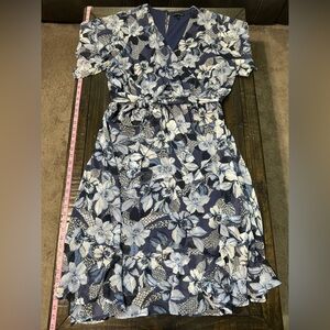 Navy floral dress from Lane Bryant